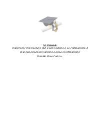 Paniere INTERVENTI PSICOLOGICI PER L EDUCAZIONE Ecampus