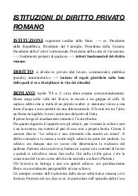 Appunti di Istituzioni di diritto privato romano, Università degli studi Carlo Bo Urbino