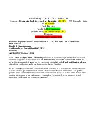 Economia degli intermediari finanziari (12 CFU – 353 domande – tutte le 98 lezioni) Prof. Federico