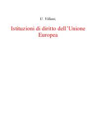 U. Villani, Istituzioni di diritto dell’Unione Europea