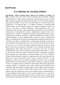 La violenza, la crociata, il lutto