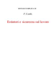 Estintori e sicurezza sul lavoro