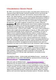 Il decadentismo e Giovanni Pascoli