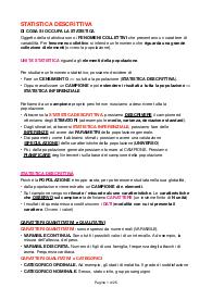 Appunti di Statistica descrittiva