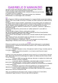 Riassunto Maturità: Gabriele D’Annunzio