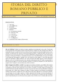 Storia del diritto Romano pubblico e privato- APPUNTI-Prof.ssa Chiara Corbo- UNINA