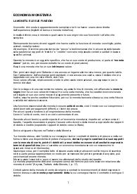 Appunti di Economia Monetaria