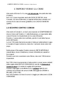 Impero verso la crisi (Federico Barbarossa, Bonifacio 8, ...)