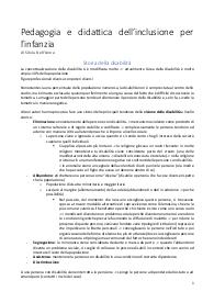 Appunti di Pedagogia e Didattica dell'inclusione per l'infanzia, prof.ssa Dell'Anna, UNIBZ
