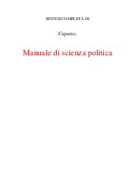Manuale di scienza politica completo