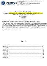 PANIERE QUIZ CORRETTO 2024 Gestione e Marketing Imprese Sportive Prof. Carraturo