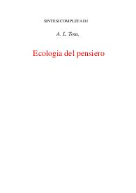 Ecologia del pensiero