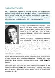 Cesare Pavese | letteratura italiana