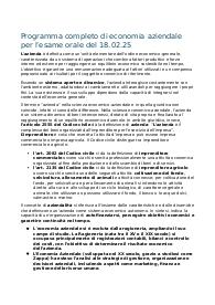 Programma completo di economia aziendale