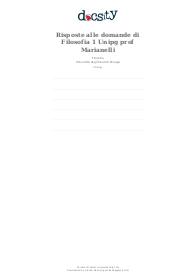domande aperte esame filosofia I- Marianelli unipg