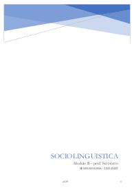 sociolinguistica dell'italiano modulo B