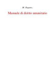 Manuale di diritto umanitario