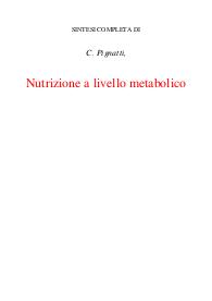 Nutrizione a livello metabolico