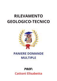 Paniere RILEVAMENTO GEOLOGICO-TECNICO, Cattoni Elisabetta,Ecampus, 2025 -RISPOSTE MULTIPLE