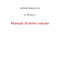 Manuale di diritto romano