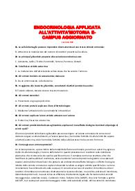 Risposte aperte endocrinologia applicata all'attività motoria aggiornate 2023 uniecampus