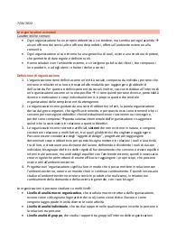 Appunti delle lezioni di Organizzazione aziendale