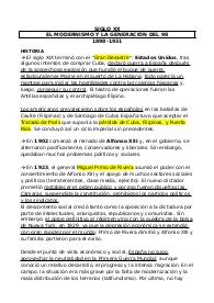 El modernismo y la generación del '98