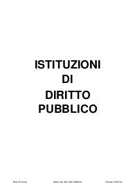 ISTITUZIONI DI DIRITTO PUBBLICO (prof.ssa Sergio Gerotto)
