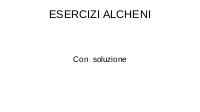 Esercizi di chimica con soluzioni sugli alcheni