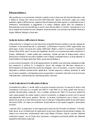 Il Romanticismo in Europa