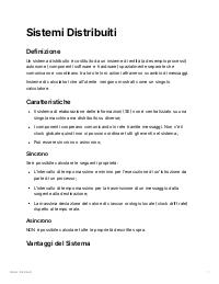 I Sistemi Distribuiti nelle reti, Appunti di Sistemi di reti (Telecomunicazioni)