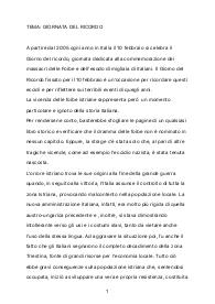 TEMA: La giornata del ricordo