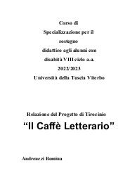 TFA Tesi di Specializzazione Tfa Scuola Secondaria I Grado ( seconda media)