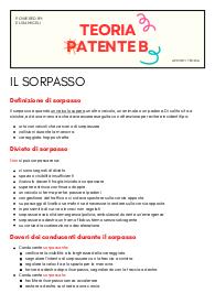 Appunti Patente B: il sorpasso