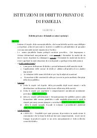 Istituzioni di diritto privato e famiglia
