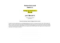 Pedagogia Generale e Sociale prof Mancini R. - ecampus