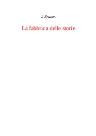 La fabbrica delle storie - Jerome Bruner