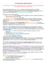 Il Novecento - Inizio secolo e la Prima guerra mondiale in breve (quinta superiore)