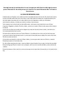 LA CASA DE BERNARDA ALBA