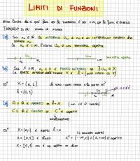 appunti Analisi I su limiti di funzioni
