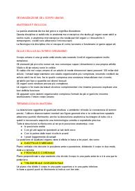 ORGANIZZAZIONE DEL CORPO UMANO