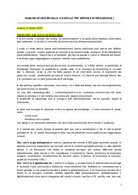 Appunti del corso di comunicazione mediale e digitale per imprese internazionali