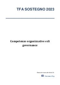 TFA SOSTEGNO - COMPETENZE ORGANIZZATIVE E DI GOVERNANCE - MANUALE EDISES