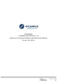 Paniere di LETTERATURA SPAGNOLA 1B, Prof BRIZI, ECAMPUS - Chiuse