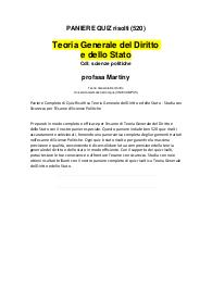 TEORIA GENERALE DEL DIRITTO prof. Martiny