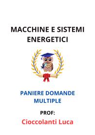 Paniere Completo e Verificato di MACCHINE E SISTEMI ENERGETICI, Ecampus, (prof. Cioccolan) - RISPOSTE MULTIPLE