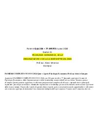 PANIERE COMPLETO NUOVO 2024 Quiz + Aperte Psicologia Economica Prof.ssa Aloisi eCampus