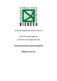 Fondamenti Chimici della Sostenibilità, prof. E. Collina, a.a. 2024-2025