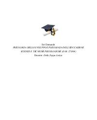 Paniere PSICOLOGIA DELLO SVILUPPO E PSICOLOGIA DELL'EDUCAZIONE Ecampus