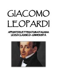 GIACOMO LEOPARDI